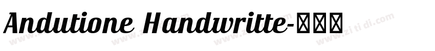 Andutione Handwritte字体转换